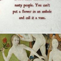 Putting a flower in an arsehole and calling it a vase